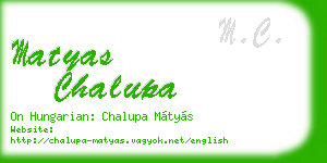 matyas chalupa business card